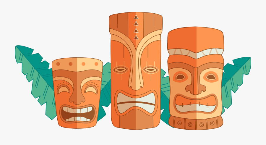 Drawing Cartoon Hand Painted - Totem Aloha, Transparent Clipart