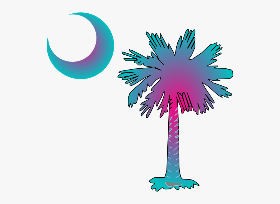 South Carolina Palm Tree Logo, Transparent Clipart