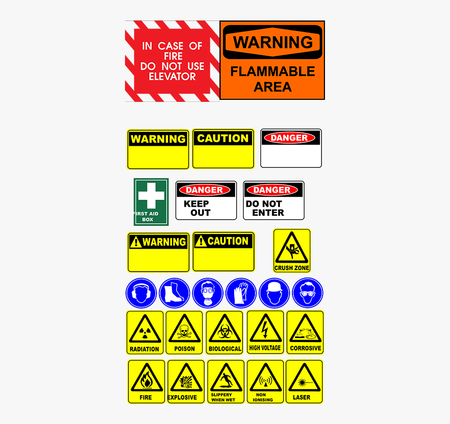 Safety Signs For Electronics, Transparent Clipart
