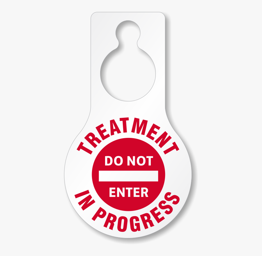 Clip Art Hanging Tag - Treatment In Progress Do Not Disturb, Transparent Clipart