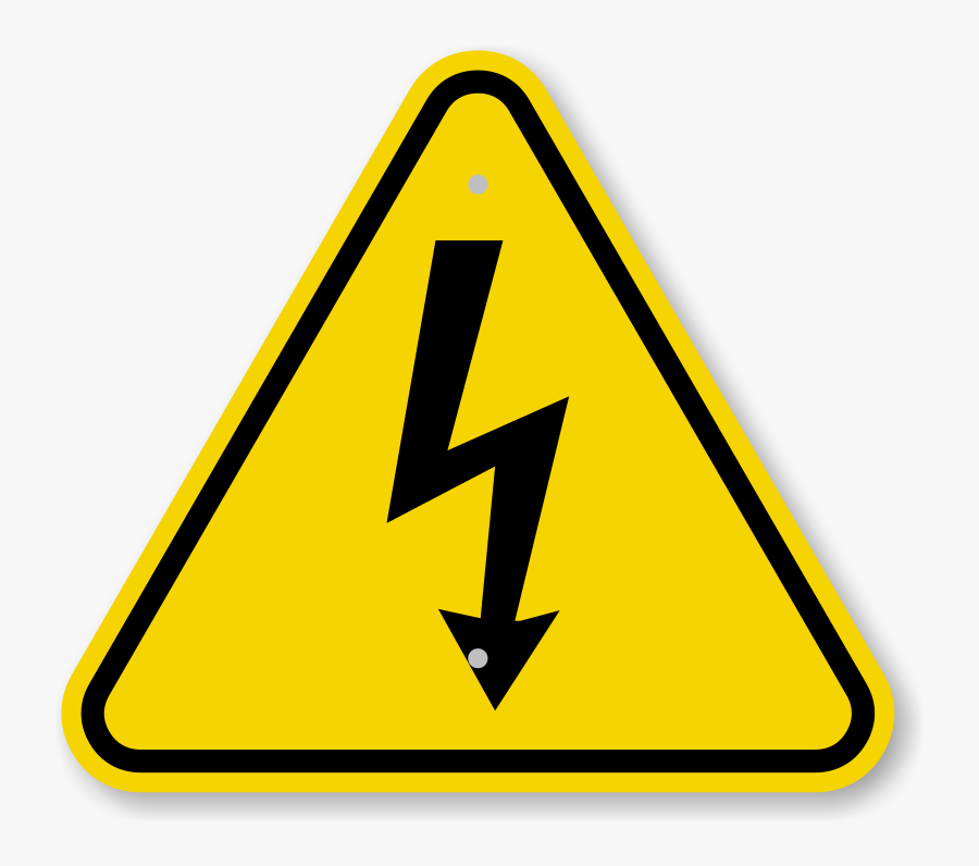 Transparent Shock Clipart - Electric Shock Warning Symbol, Transparent Clipart