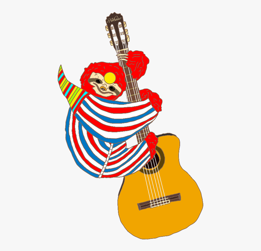 Sloth Clipart Guitar, Transparent Clipart