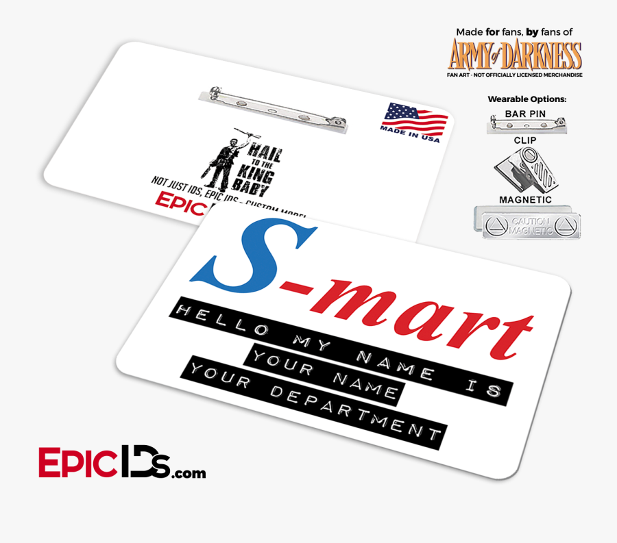 S-mart "army Of Darkness - Ash Williams S Mart, Transparent Clipart