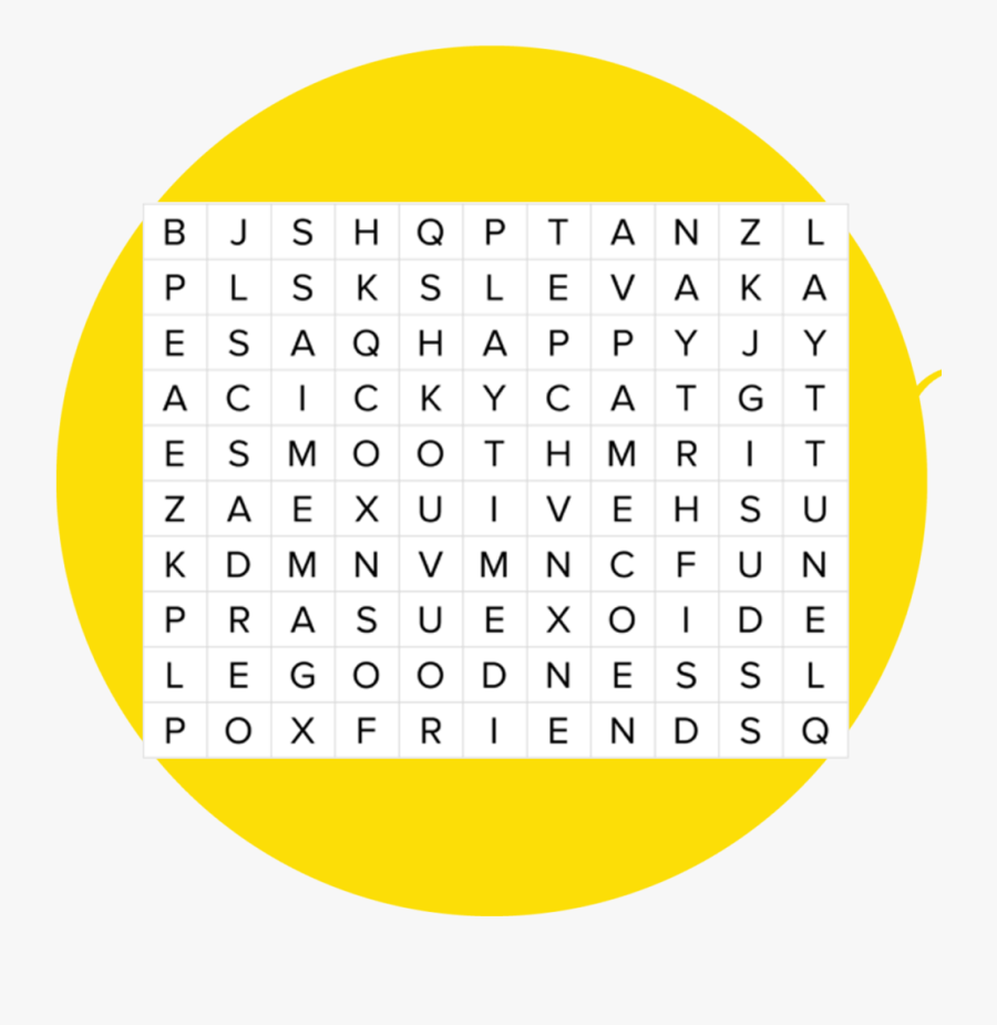 Peanut Power-packed Word Search - Famous Writers Word Search, Transparent Clipart