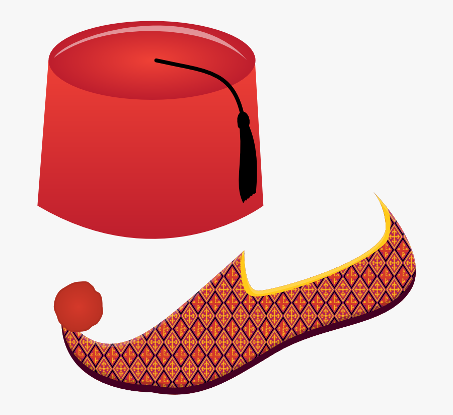 Clip Art Fez Clipart - Turkish Traditional Shoes Vector, Transparent Clipart