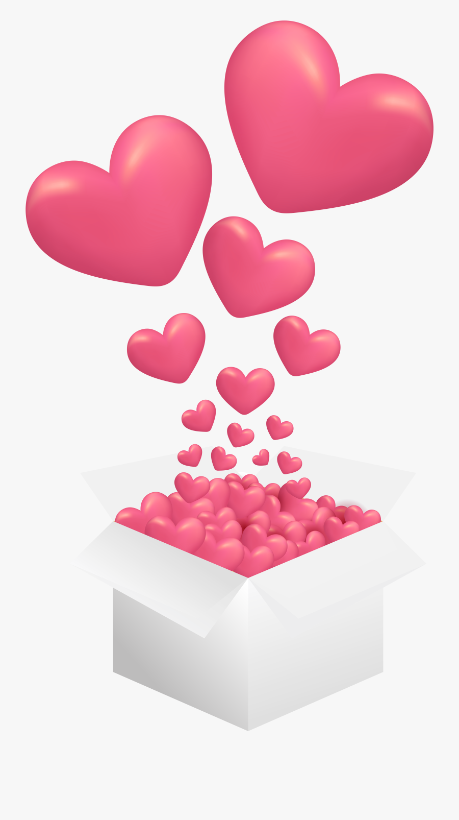 Valentine Clipart Box - Png Hearts, Transparent Clipart