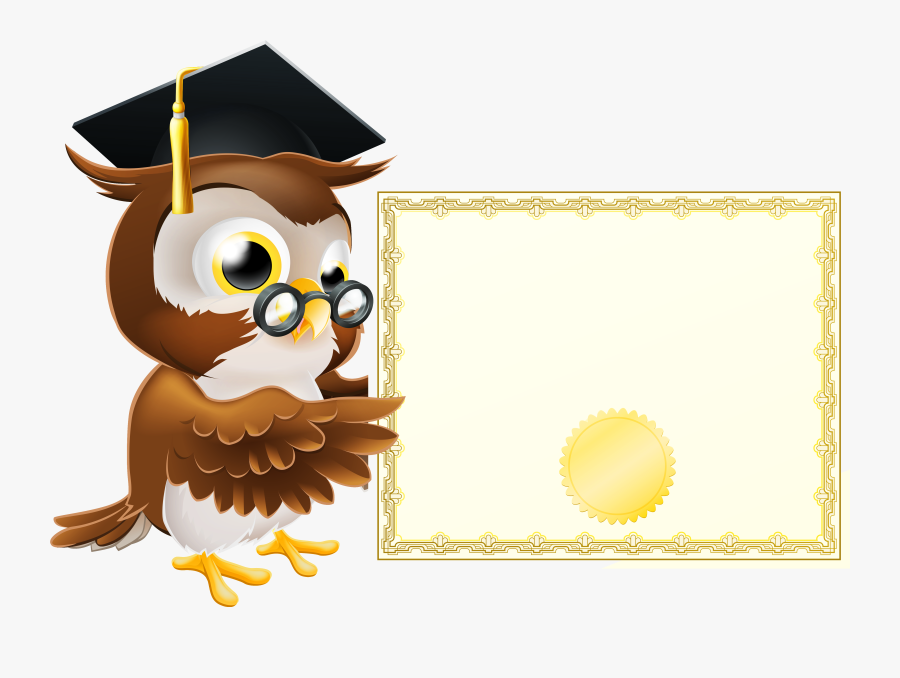 High School Clipart X Transparent Png - Scroll With Owl, Transparent Clipart