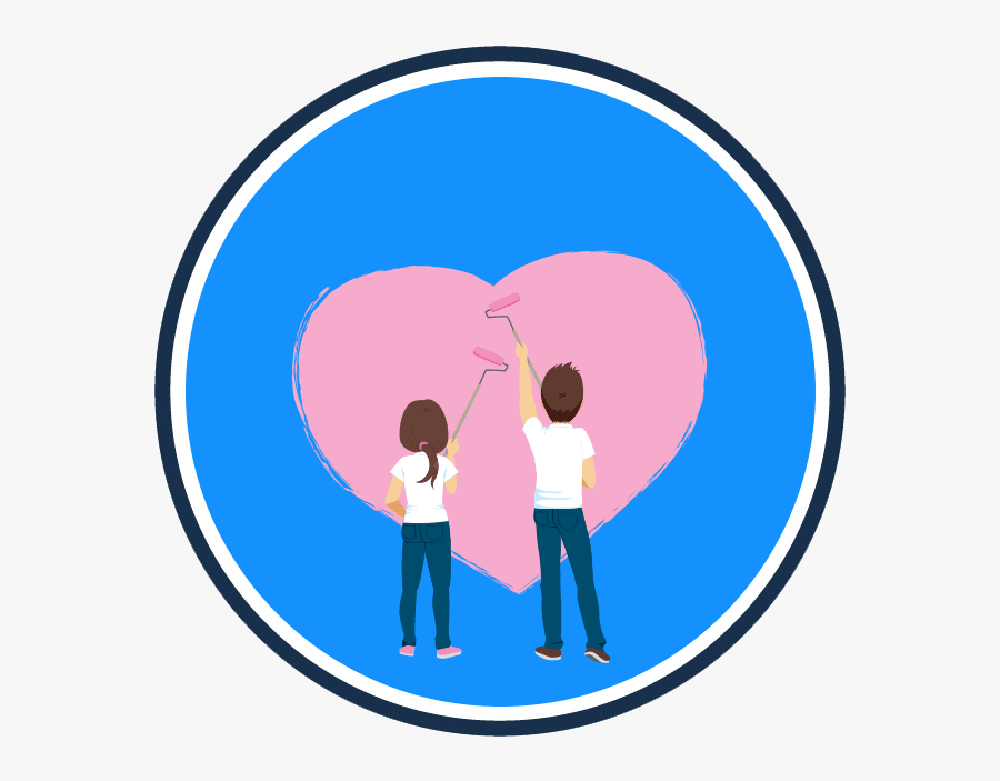 Showing Love On Valentine"s Day - Circle, Transparent Clipart