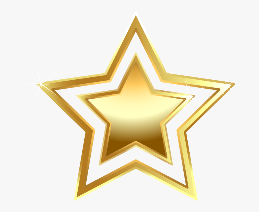 Shandong Golden Stars Clip Art - Gold Star Transparent Background, Transparent Clipart