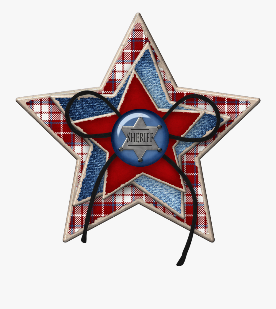 Contry Or Cowboy Style Stars Clip Art - Emblem, Transparent Clipart