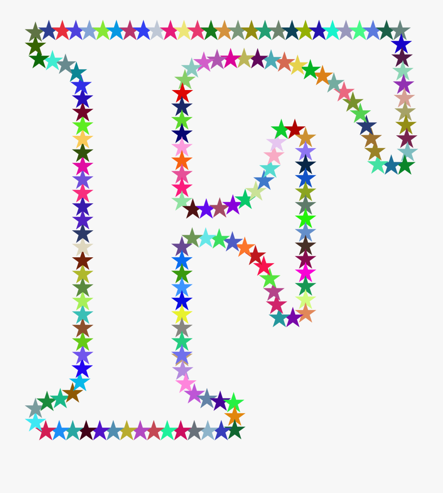 F Stars Clip Arts - Letter P With Stars, Transparent Clipart
