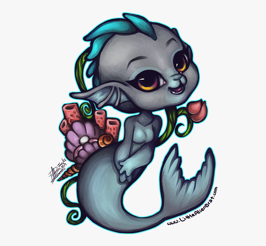 Kairi The Seal Mermaid - Cartoon, Transparent Clipart