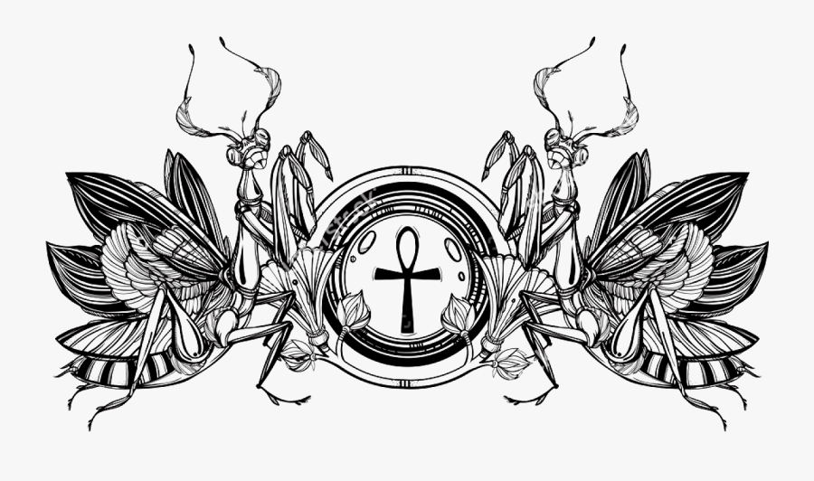 Vintage Style Png Download - 螳螂 圖案, Transparent Clipart