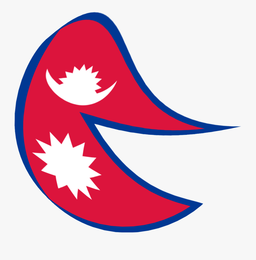 Flag Of Nepal, But It"s A Circle And It Looks Also - Nepal Flag Transparent, Transparent Clipart