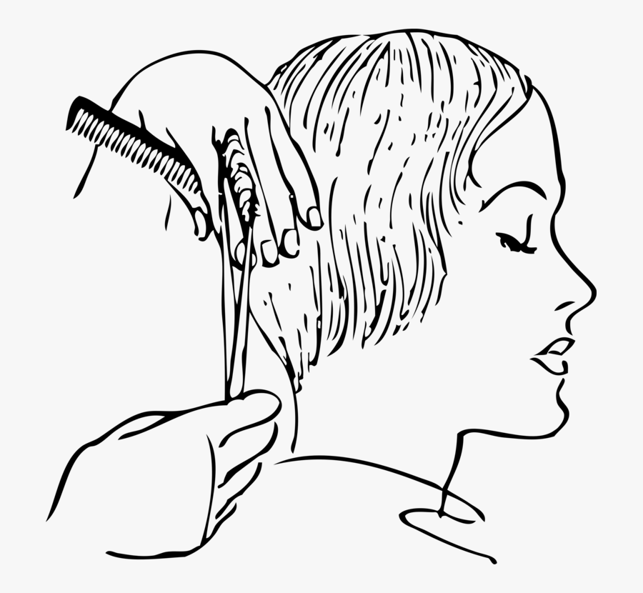 Art,monochrome Photography,artwork - Hair Cutting Clip Art, Transparent Clipart