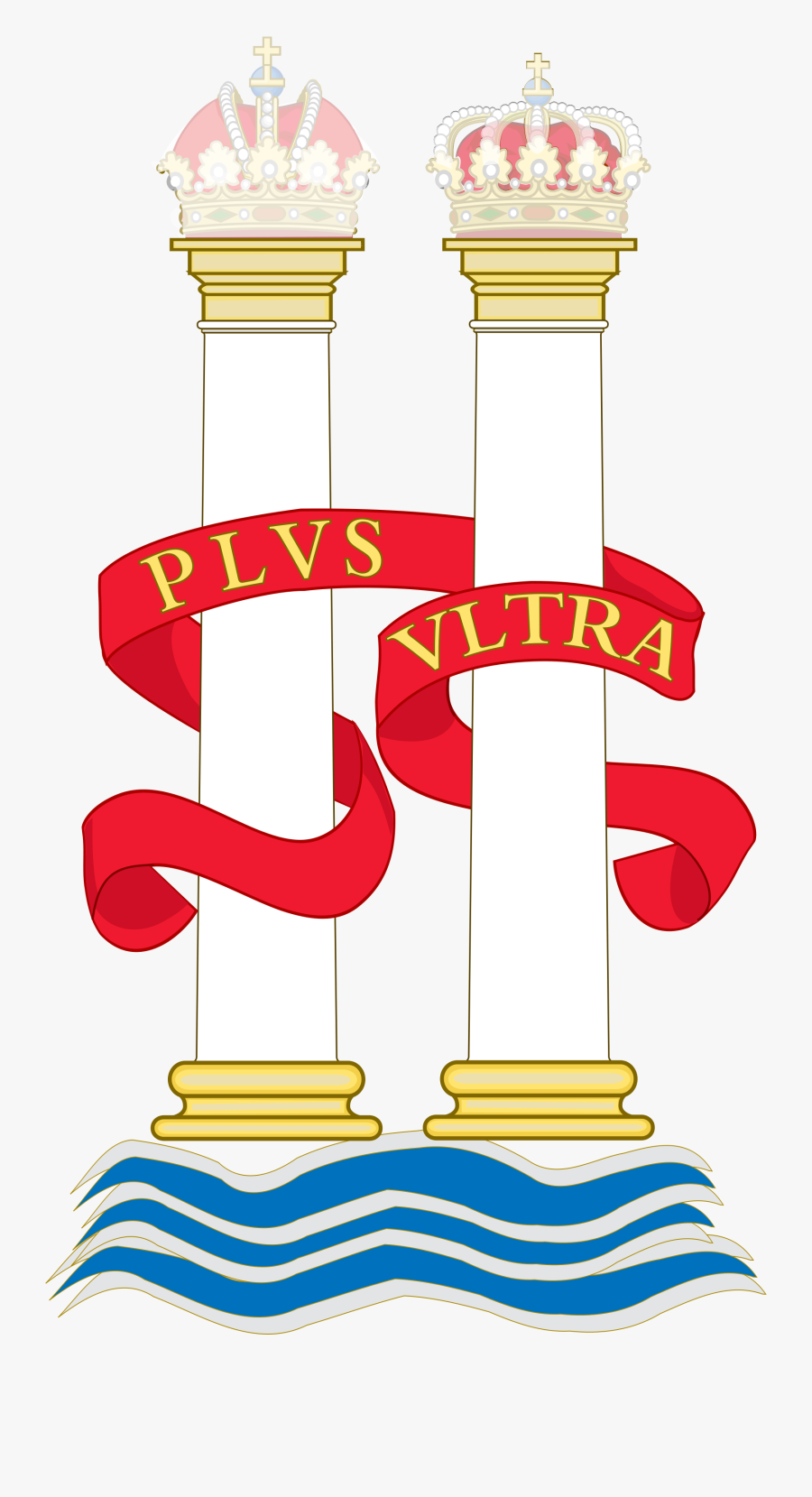 Pillars Of Hercules Spain Clipart , Png Download - Spanish Coat Of Arms Columns, Transparent Clipart