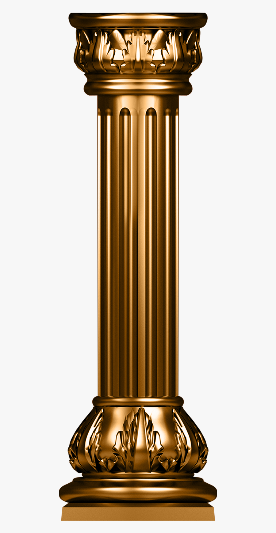 Column Icon Transprent Png Free Download Brass - Hindu Temple Pillar Design, Transparent Clipart
