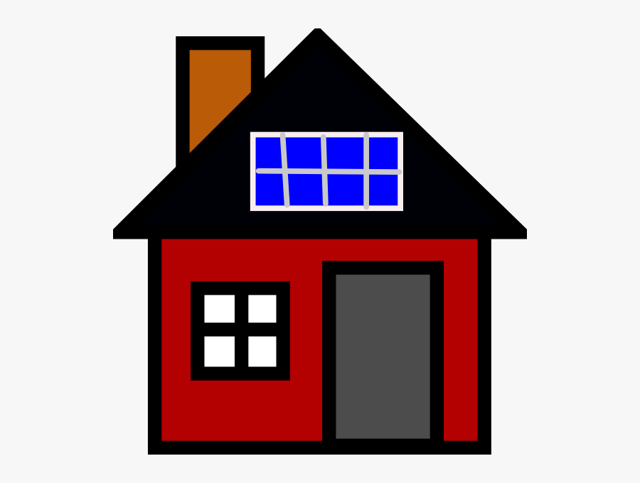 With Solar Panel Clip - House Made Of Shapes, Transparent Clipart