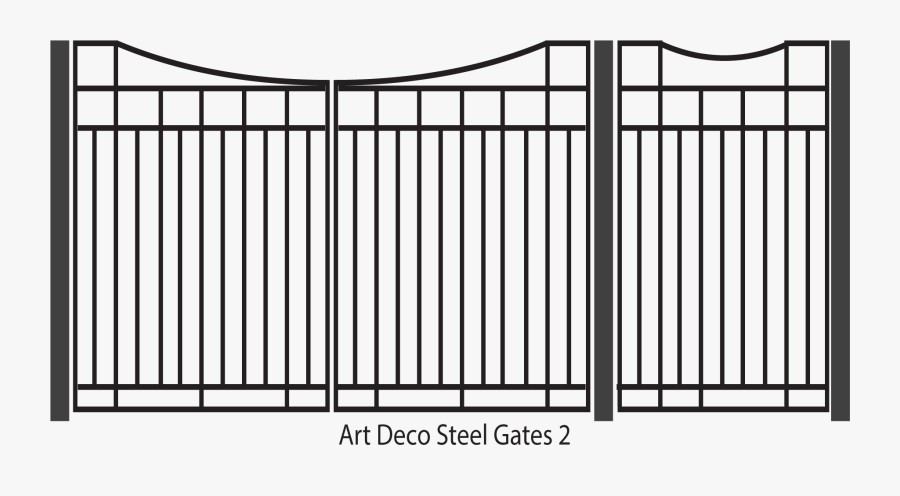 Transparent Metal Gate Png - Art Deco Steel Gates, Transparent Clipart