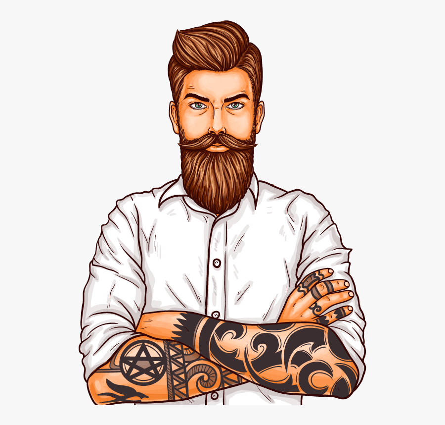 Cartoon Beard, Transparent Clipart