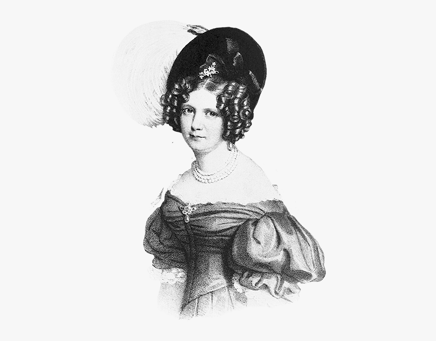 Enlarging The Head With Hats And Ringlets - Regency Women Png, Transparent Clipart