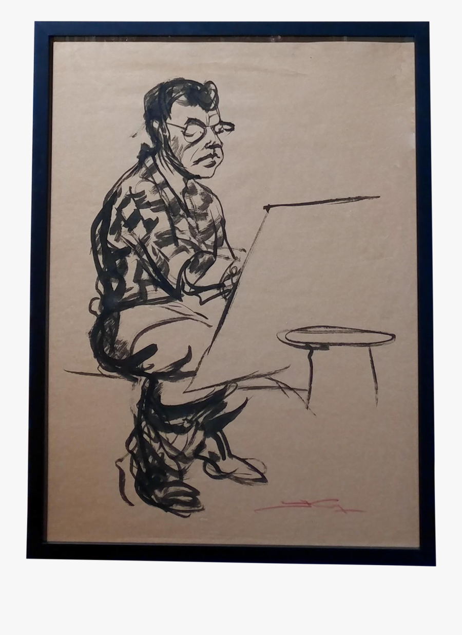 Clip Art Abstract Self Portrait - Sketch, Transparent Clipart