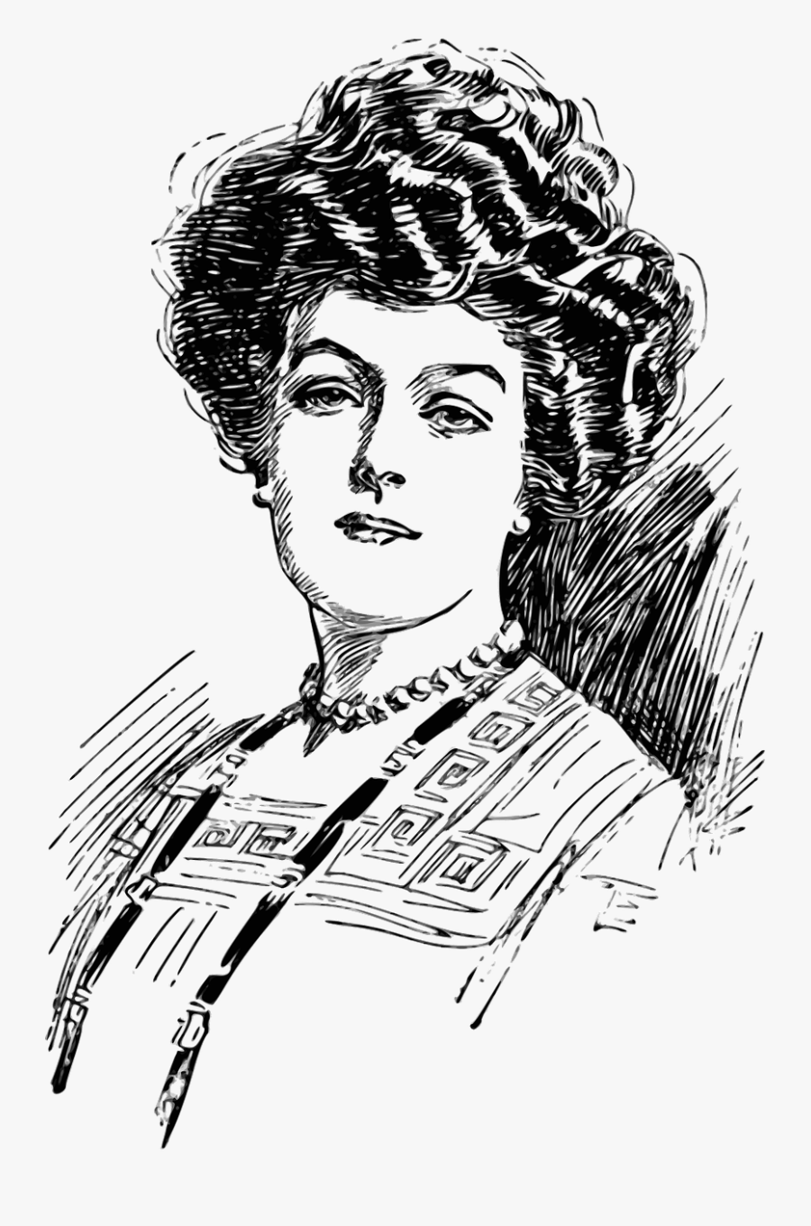 Portrait,retro And White,style - Kasia Memy, Transparent Clipart