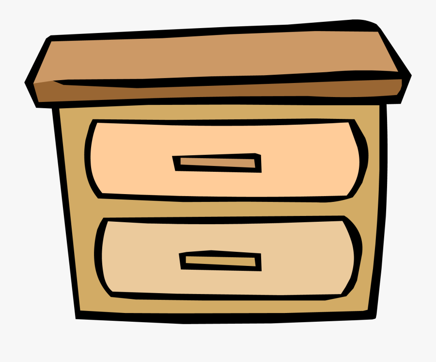 Transparent Desk Drawer Clipart - Club Penguin Furniture Wood, Transparent Clipart