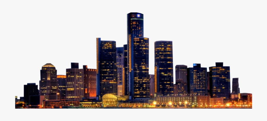 Detroit New York City Skyline Youtube - Detroit City Background Transparent, Transparent Clipart