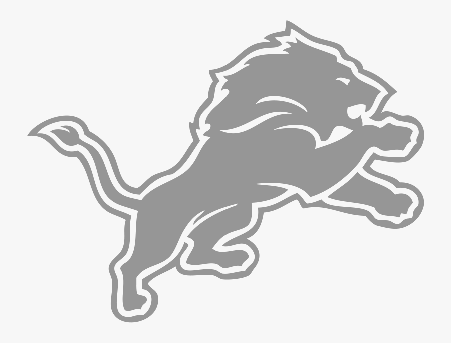 Drawing Lions Logo Detroit Lion - Detroit Lions Black And White, Transparent Clipart