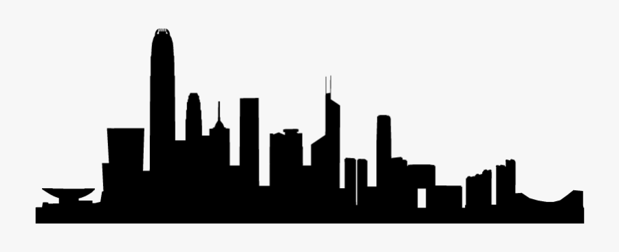 Hong Kong Skyline Silhouette - Hong Kong City Outline, Transparent Clipart
