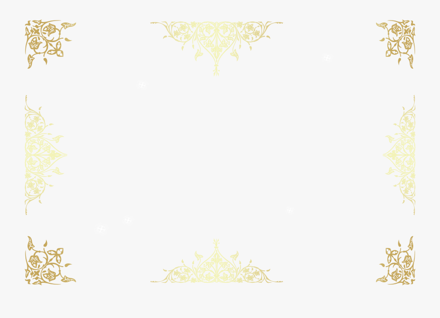 Clip Art Golden Deformation Creative Vector - Golden Floral Borders Png, Transparent Clipart