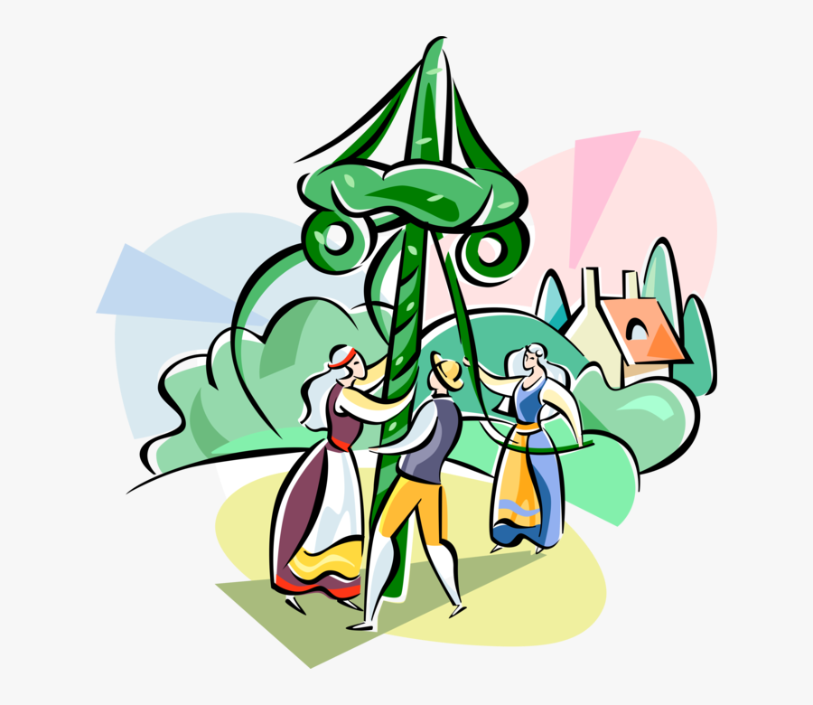 May Clipart Maypole - Midsummer Clipart, Transparent Clipart