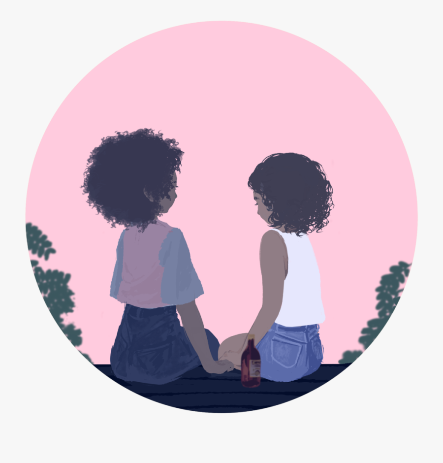 Lovesabrina Maya Holding Hands - Girl, Transparent Clipart