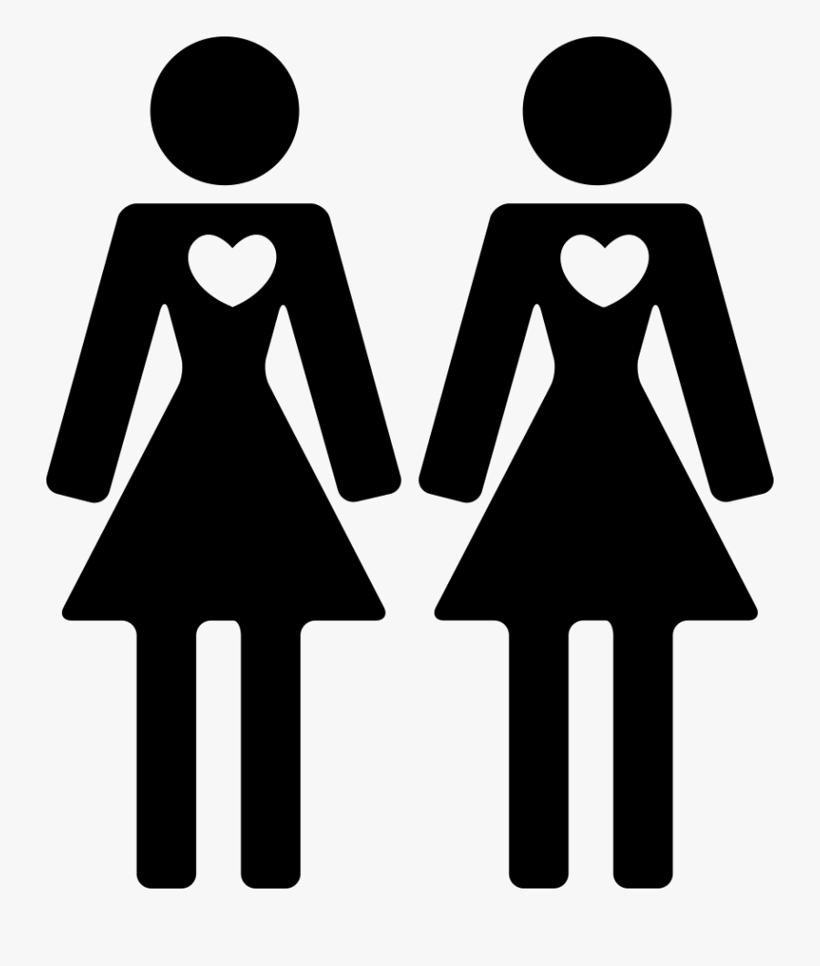 Couple Of Women Friends In Love - Pregnant Couple Icon, Transparent Clipart