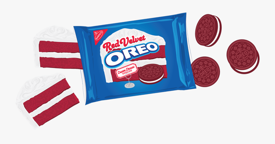 Oreo Clipart Powder - Oreo Red Velvet Background, Transparent Clipart