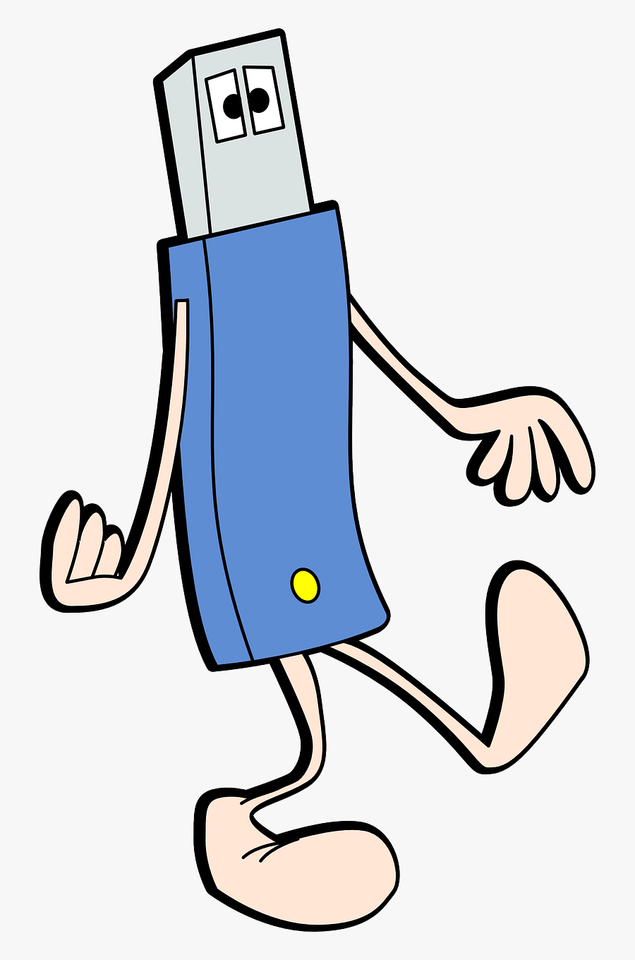 Usb Caminante - Pen Driver Clip Art, Transparent Clipart