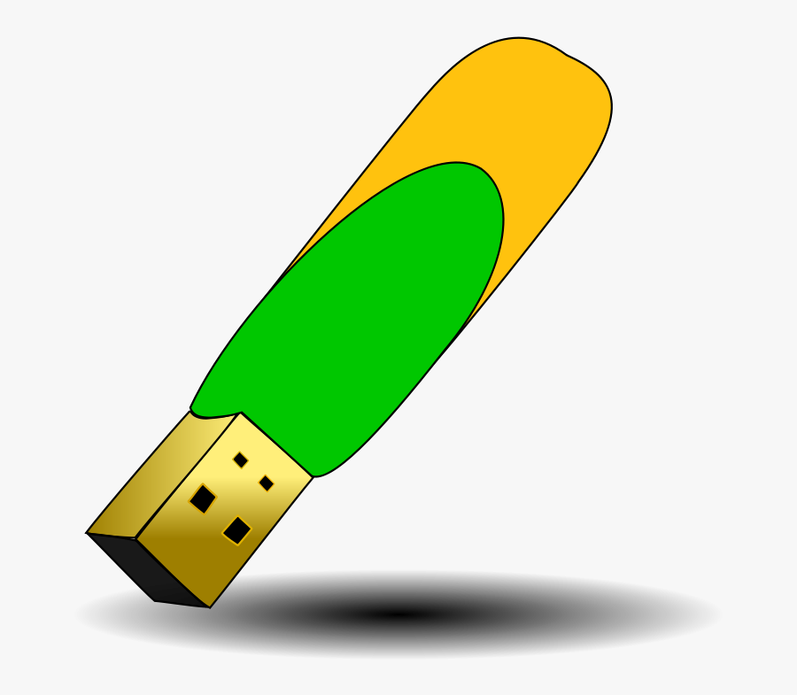 Skateboarding Equipment And Supplies,yellow,usb Flash - Usb Flash Drive, Transparent Clipart