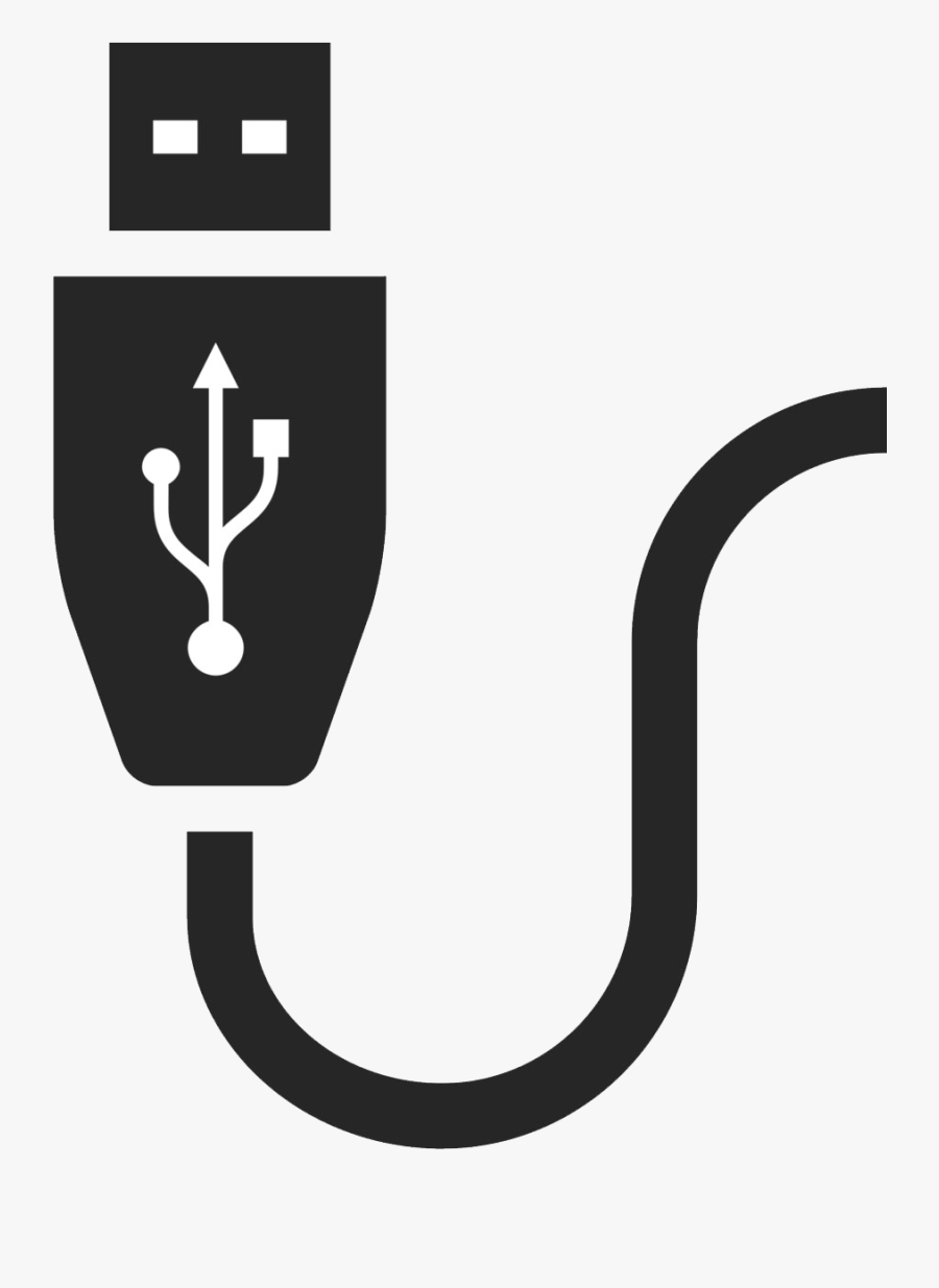 Computer, Pc, Ports, Usb Icon - Usb Cable Logo Transparent, Transparent Clipart