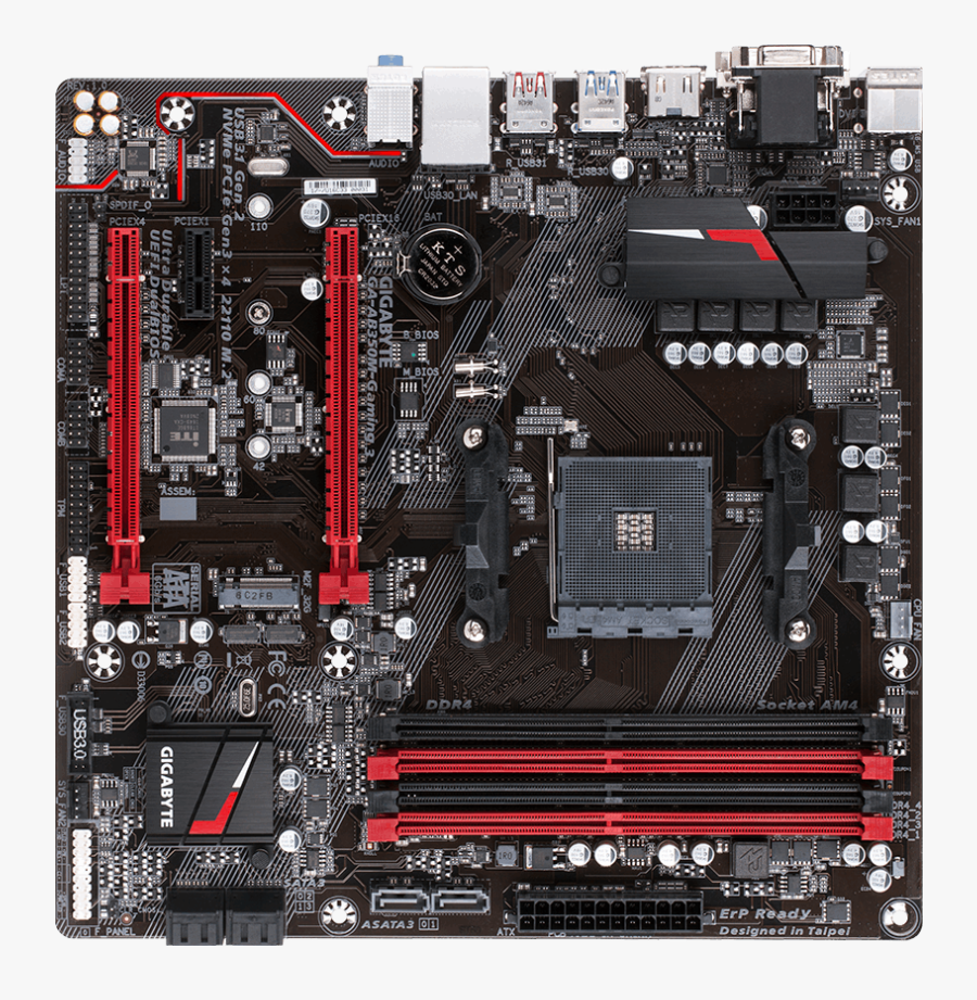 Clip Art Gbt Ab M Gaming - Gigabyte Ax370m, Transparent Clipart