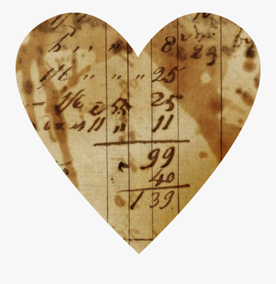 Heart Clipart Vintage - Vintage Paper Heart Png, Transparent Clipart