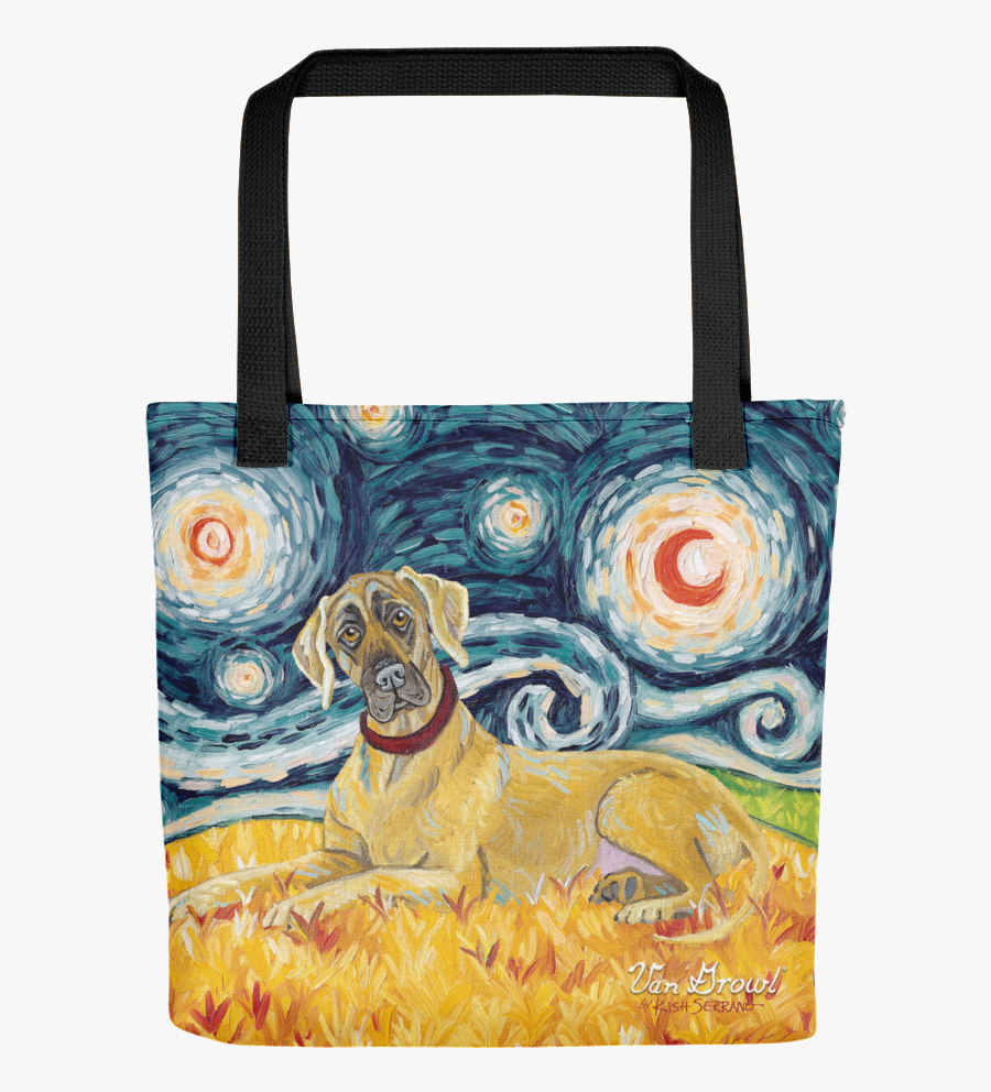 Transparent Great Dane Png - Van Growl - Westie On A Starry Night, Transparent Clipart