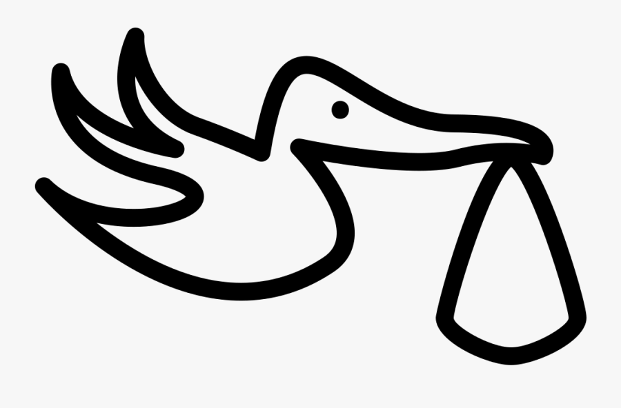 Stork Clipart Bag - White Stork, Transparent Clipart
