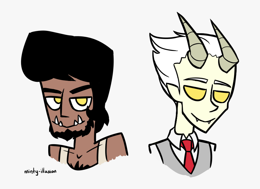 Idk Here"s Half-orc Samson And Tiefling Leviathan Clipart - Cartoon, Transparent Clipart