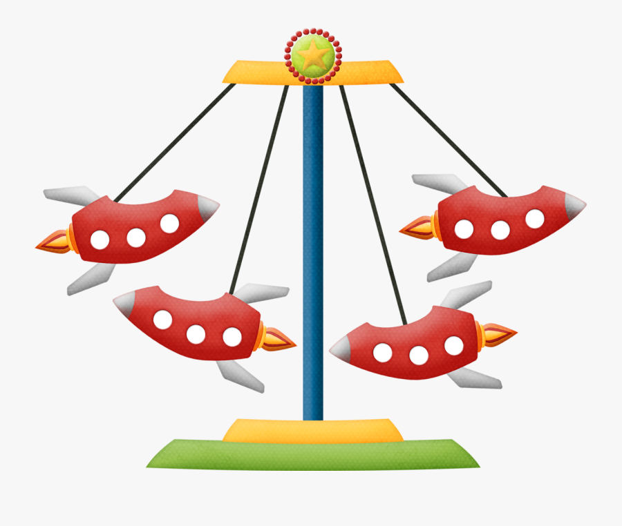 Clip Art Carnival Rides Clipart - Parque De Diversões Em Png, Transparent Clipart