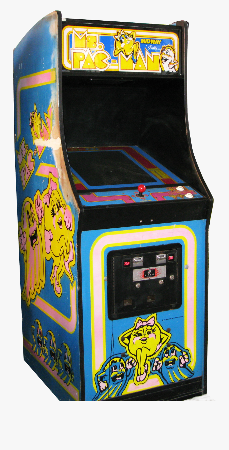 Video Game Arcade Cabinet,games,arcade - Ms Pac Man Arcade Cabinet, Transparent Clipart