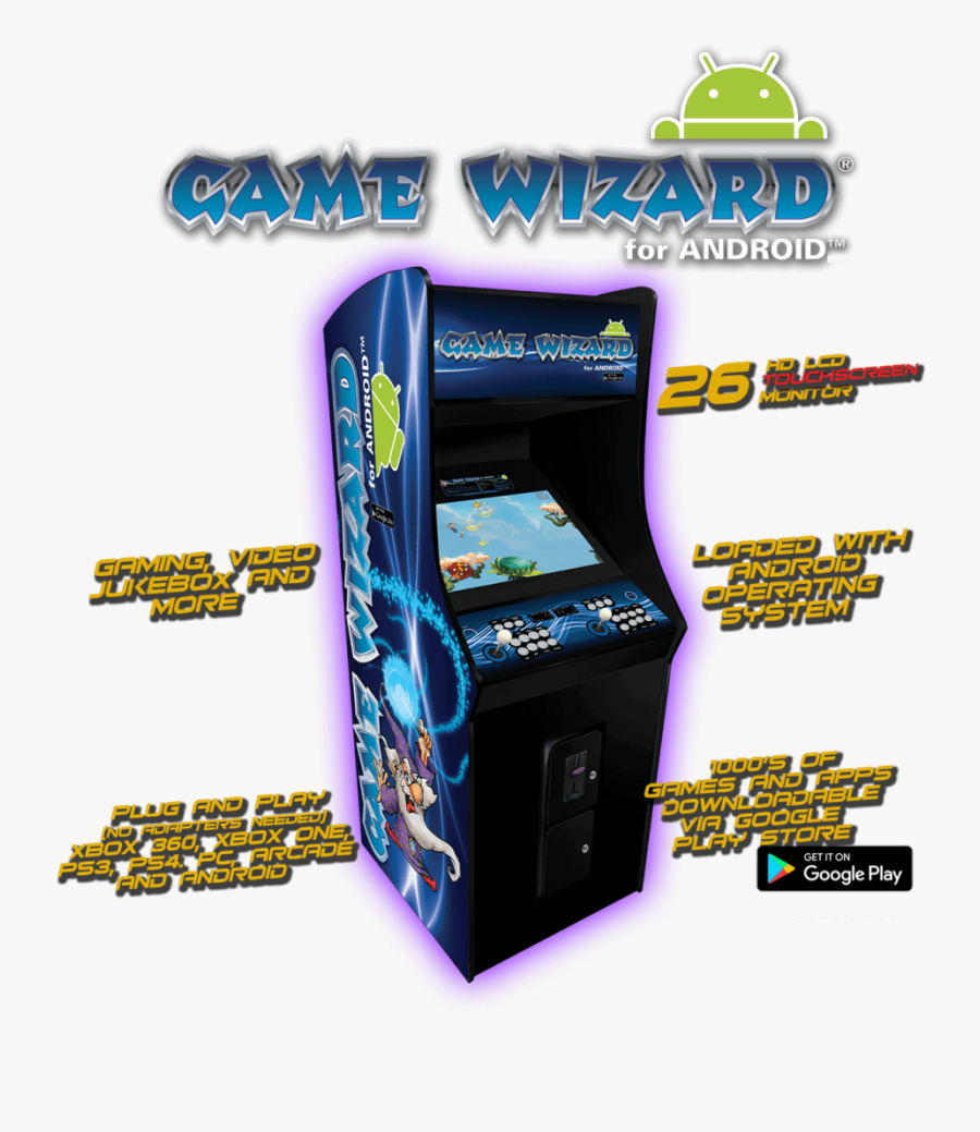 Game Wizard For Android Clipart , Png Download - Video Game Arcade Cabinet, Transparent Clipart