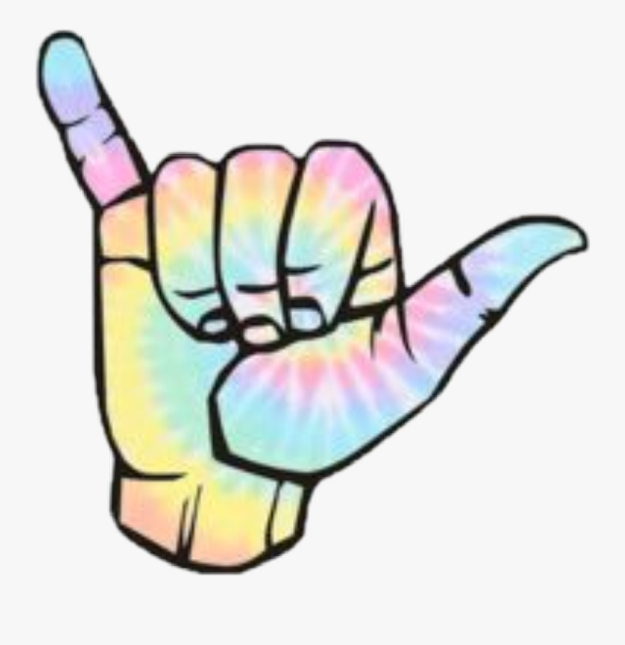 #peace #farout #hippy - Tie Dye Hang Loose, Transparent Clipart