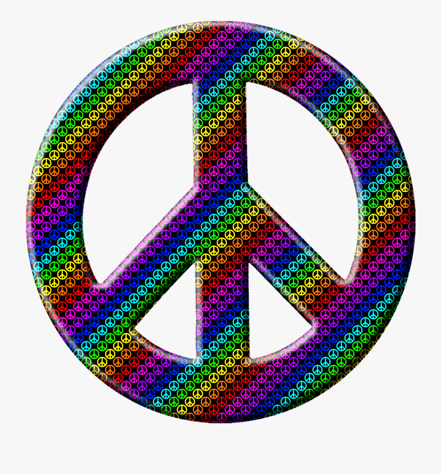 Peace Sign Peace Hippy Png Image - Peace Symbol Tattoo All Black , Free