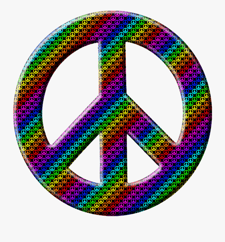 Peace Sign Peace Hippy Png Image - Peace Symbol Tattoo All Black, Transparent Clipart